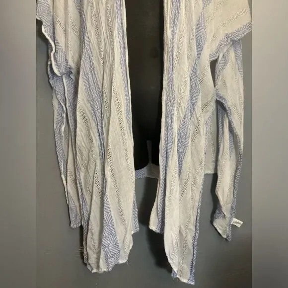 Blue Island white and blue striped lightweight cover-up - Picture 3 of 8